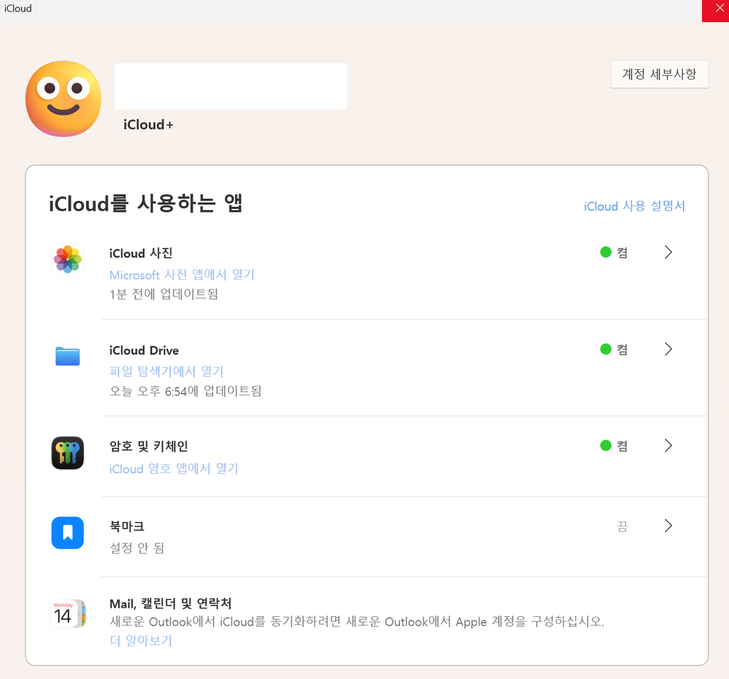 Windows PC에서 iCloud 사진 사용